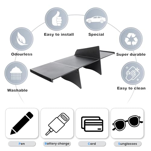 Neepiar Glove Box Divider Organizer Compatible with 2024 2025 2026 Hyundai Santa Fe Insert Divider Tray ABS Secondary Storage Interior Accessories - Image 4