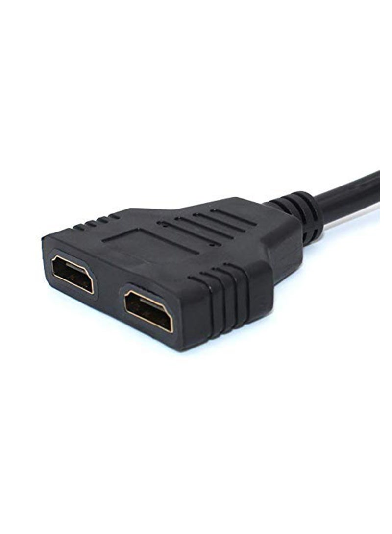 HDMI Splitter Cable Male 1080P to Dual HDMI Female 1 to 2 Way HDMI Splitter Adapter Cable for HDTV HD, LED, LCD, TV, Support Two TVs at The Same Time