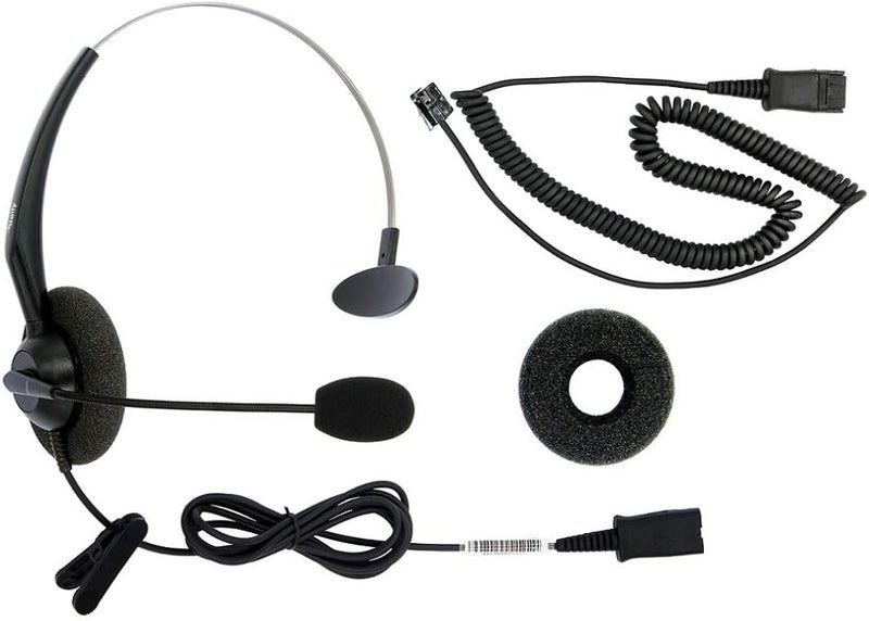 daily headset DailyHeadset RJ9 Corded Headset for Analog Phones Aastra Nortel Polycom Digium ShoreTel NEC Telephones - Image 1