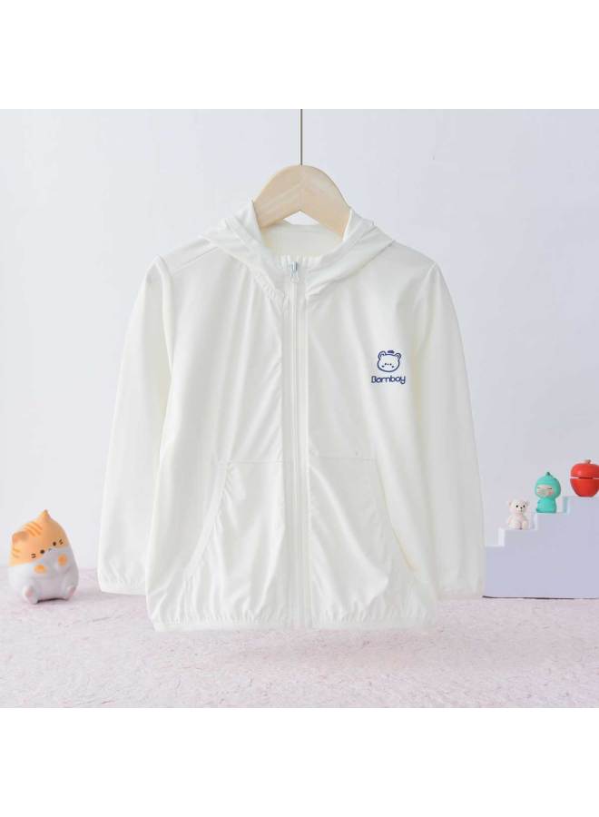 Bornbay Summer Kids' Lightweight Jacket, Boys & Girls Hooded Cardigan Long Sleeve Breathable Thin Top - Image 3