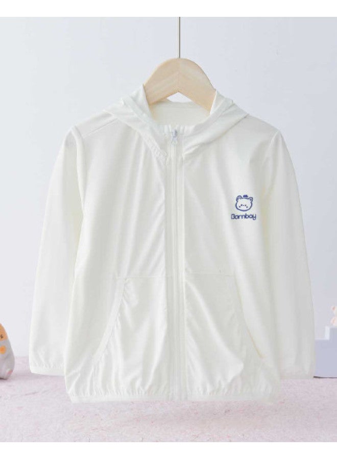 Bornbay Summer Kids' Lightweight Jacket, Boys & Girls Hooded Cardigan Long Sleeve Breathable Thin Top - Image 1