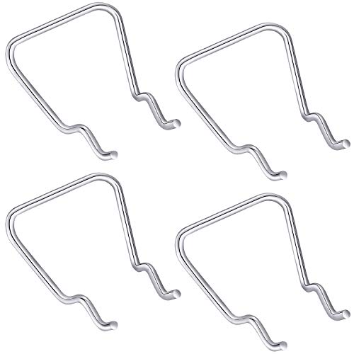 Hotop 30 Pieces Pegboard Plier Holders, Stainless Steel Double Loop Pegboard Hooks Accessories Shelving Display Organizer Hooks for Shop Store Supermarket - Image 3