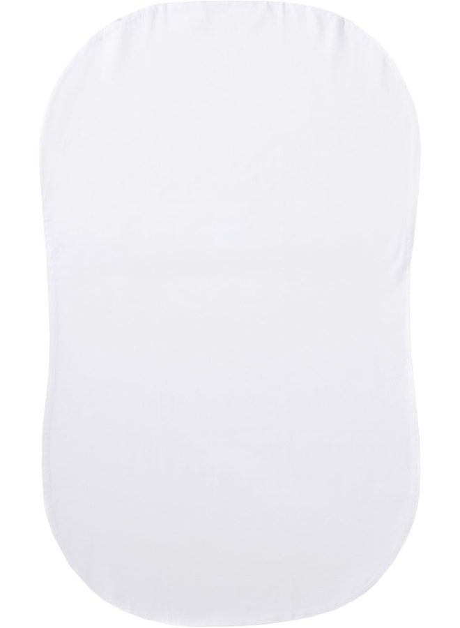 Halo Bassinest Swivel Sleeper Fitted Sheet 100% Organic Cotton, White - Image 1