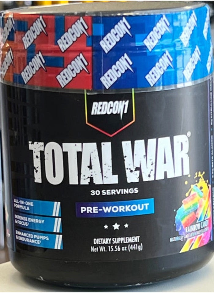 REDCON1 Total War Pre Workout Powder Rainbow Candy 441g  - Image 2