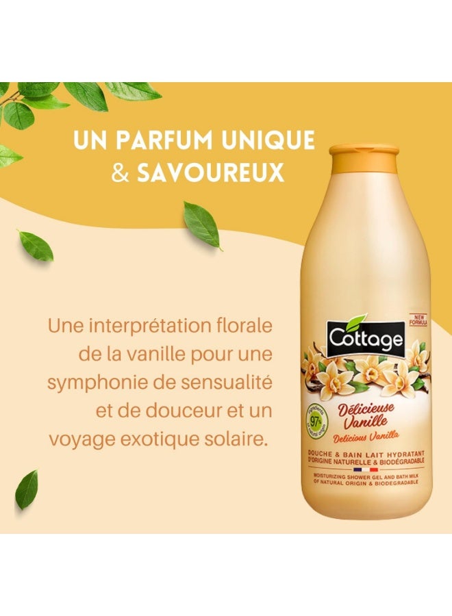 Cottage Moisturizing Shower Gel, Delicious Vanilla Scent, 750ml - Image 2