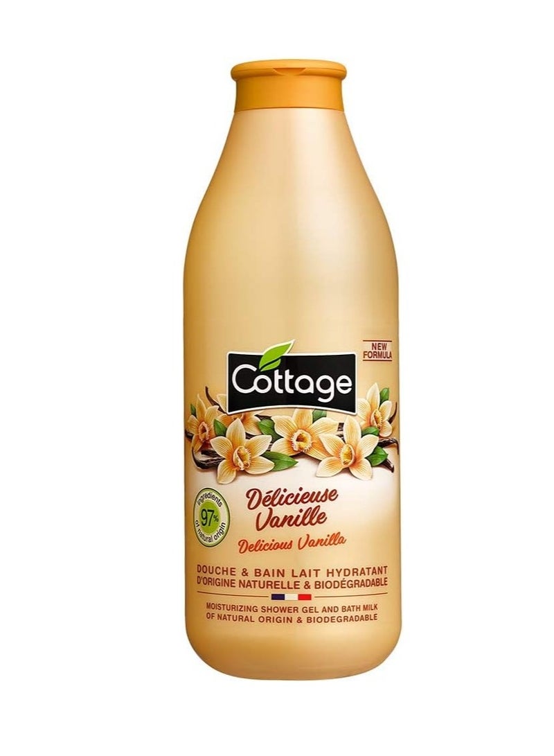 Cottage Moisturizing Shower Gel, Delicious Vanilla Scent, 750ml - Image 1