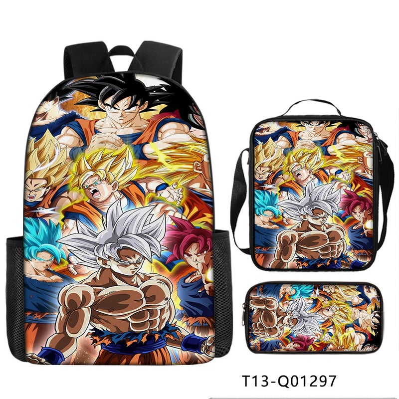'S New Anime Cartoon Printed Backpack, Primary And Secondary School Student School Bag, Shoulder Bag, Pencil Bag Three-Piece Set - Image 1