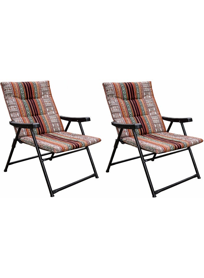 التيس كرسي رحلات قابل للطي تراث سعودي (2 حبات) Heavy Duty Folding Camping Chair SKT2 - Image 1