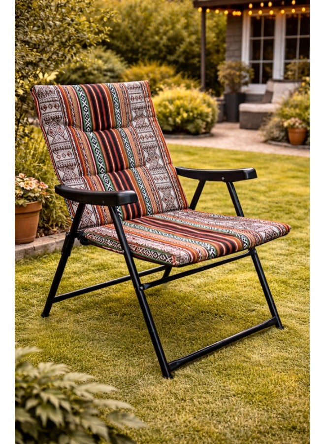 التيس كرسي رحلات قابل للطي تراث سعودي (2 حبات) Heavy Duty Folding Camping Chair SKT2 - Image 4