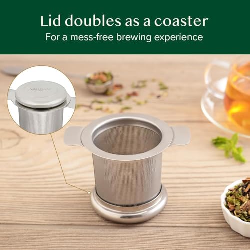 VAHDAM Classic Tea Infuser | 18/8 Stainless Steel Loose Leaf Tea Steeper & Diffuser | Gift for Him/Her - Image 4