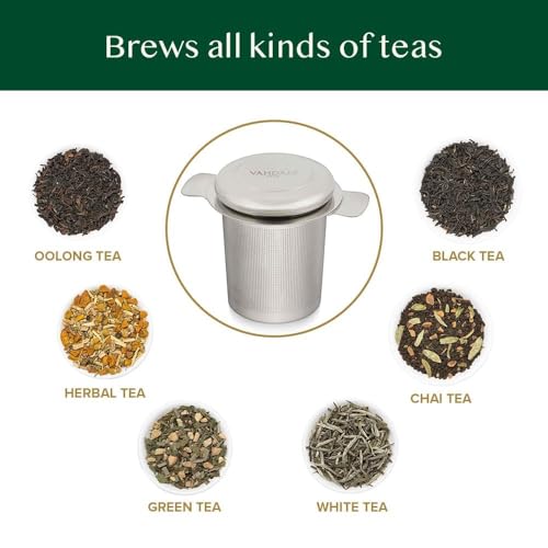 VAHDAM Classic Tea Infuser | 18/8 Stainless Steel Loose Leaf Tea Steeper & Diffuser | Gift for Him/Her - Image 5