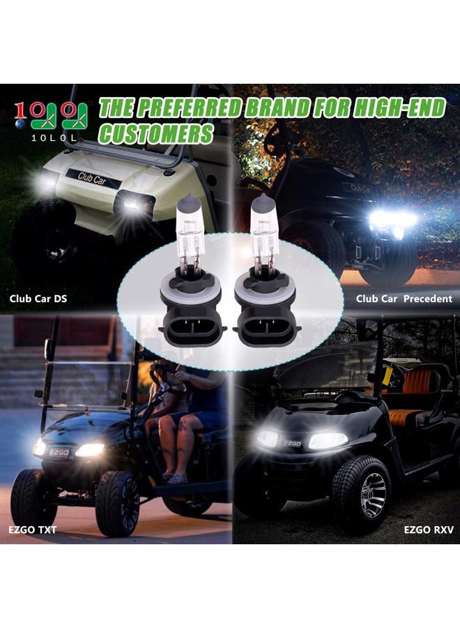 10L0L Golf Cart Halogen Headlight Light Bulb 37W 12V for Club Car DS 1999-up & Precedent 2004-up, EZGO 1994-up, 2 PCS - Image 2