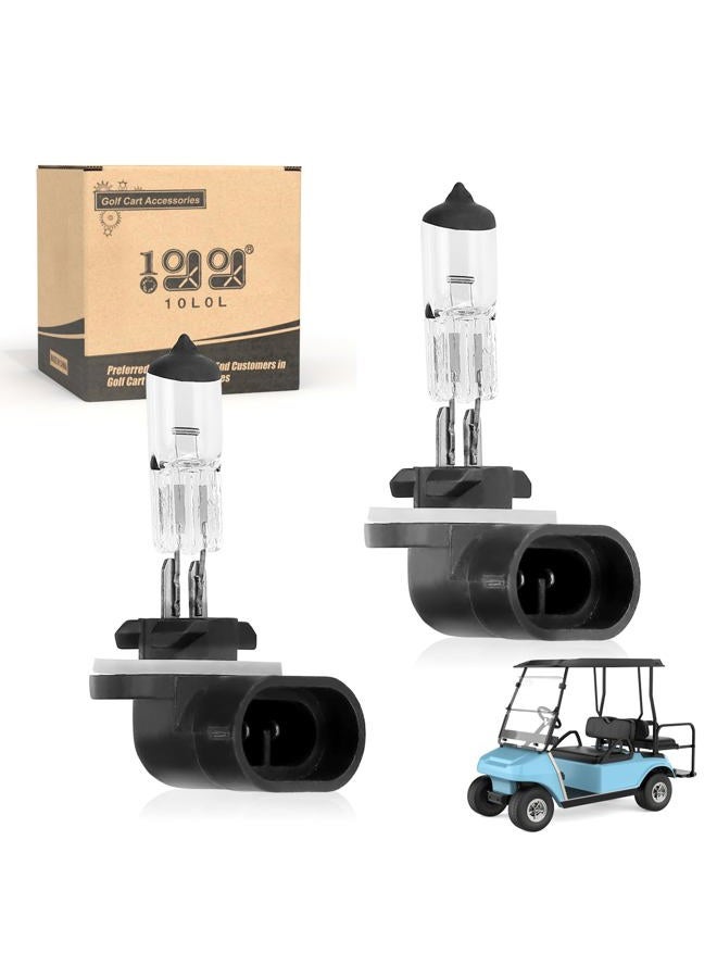 10L0L Golf Cart Halogen Headlight Light Bulb 37W 12V for Club Car DS 1999-up & Precedent 2004-up, EZGO 1994-up, 2 PCS - Image 1