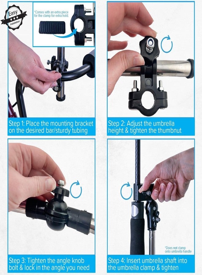 TARSHYRY Elderly Mobility Scooter Umbrella Mount Holder, Universal Adjustable Stretch Umbrella Stand for Handlebars with Diameter of 20-25mm and Mobility Scooter,Stroller,Wheelchair,Beach Chair - Image 4