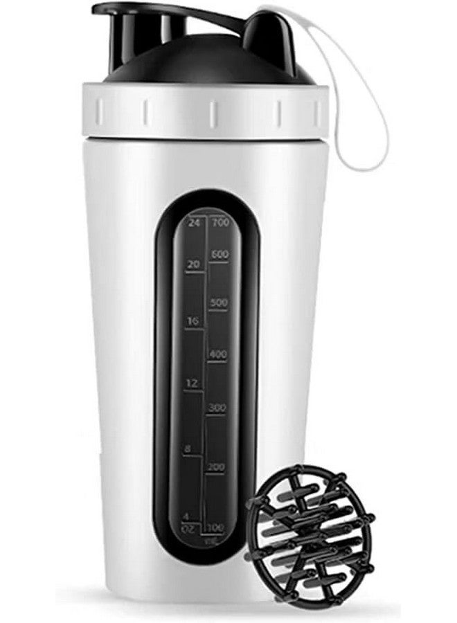 Jay JAY Stainless Steel, Visible Window, Leak Proof, BPA-Free Shaker Bottle (750 ml, White) - Image 1