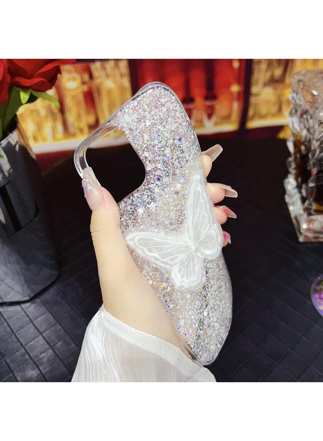S-TOP Case For iPhone 12 mini Starry Sequin Embroidered Butterfly Epoxy TPU Phone Case - Image 5