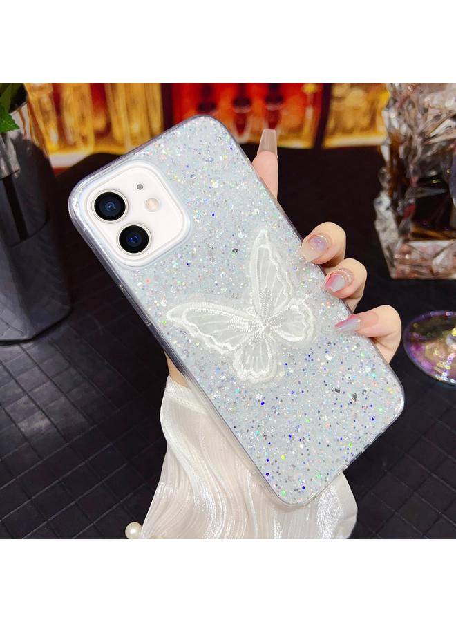 S-TOP Case For iPhone 12 mini Starry Sequin Embroidered Butterfly Epoxy TPU Phone Case - Image 1
