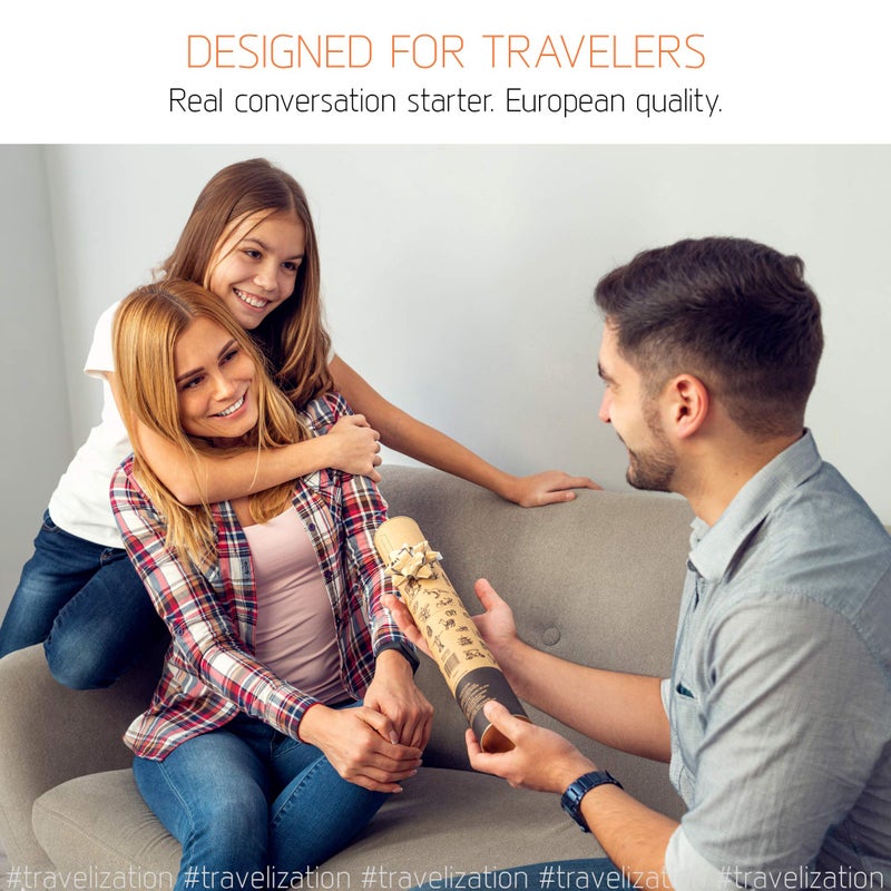 Travelization خريطة سفر قابلة للخدش للعالم والحدائق الوطنية في الولايات المتحدة 2 في 1 - ملصق كبير 24x17 ورق لاميني عالي الجودة - ملصقات حائط للعالم والولايات المتحدة مع أعلام، صفحات تلوين فنية وأداة خدش - هدية للمسافرين - Image 5