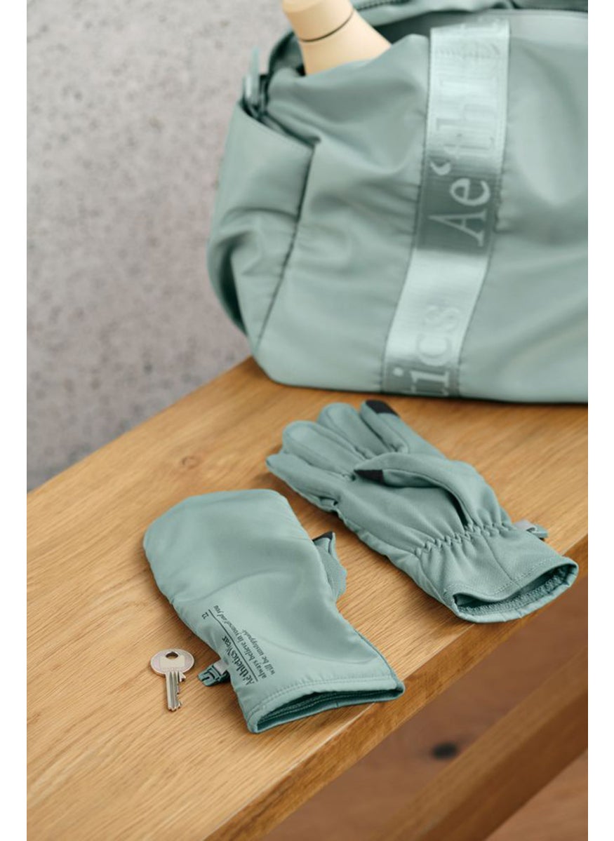 Tchibo Men 1 Pair Folding Running Gloves, Slate Green  - Image 1