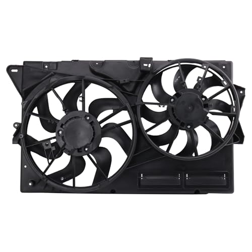 TRQ مجموعة مروحة تبريد مزدوجة رادياتير TRQ متوافقة مع فورد تورس 2013-2019 ولينكولن MKS 2013-2016 FO3115199 - Image 1