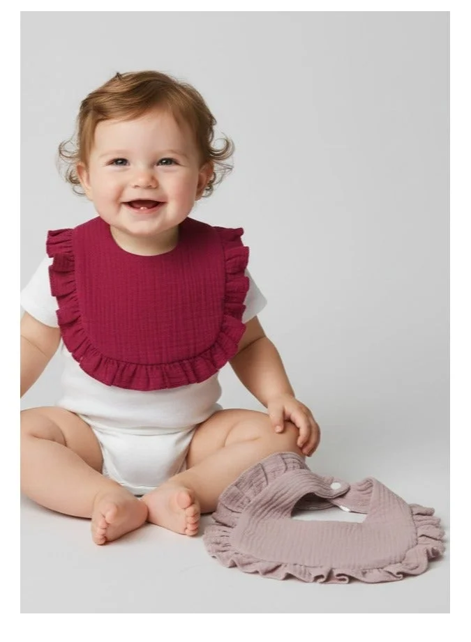 بيبي كلو Cotton Muslin Baby Bibs Set of Two
