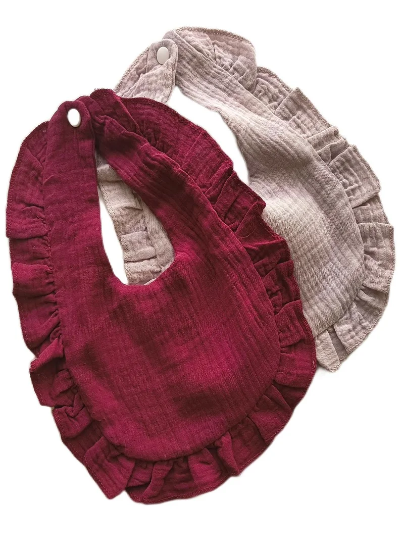 بيبي كلو Cotton Muslin Baby Bibs Set of Two