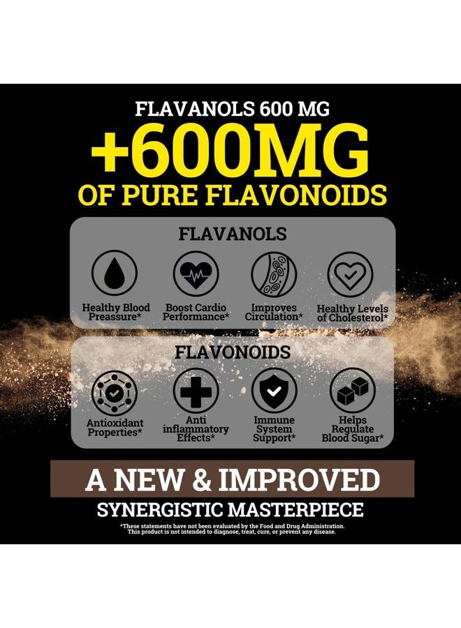 Black Forest مسحوق الكاكاو عالي الفلافانول (1200 ملغ فلافانولات ومكملات فلافونويد) 10 أضعاف (إبيكاتشين) من 600 ملغ من مكمل إبيكاتشين لصحة القلب، أكسيد النيتريك - Image 5