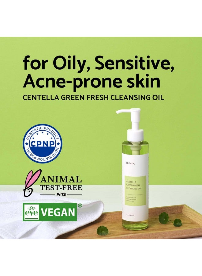 آي يونيك زيت تنظيف البشرة من IUNIK Centella Asiatica - منظف زيتي للتحكم في المسام والدهون | مزيل مكياج وواقي شمس للنساء والرجال، للبشرة الجافة والدهنية والحساسة والمعرضة لحب الشباب، غسول لطيف للوجه والجسم، منتجات كورية للعناية بالبشرة - Image 2