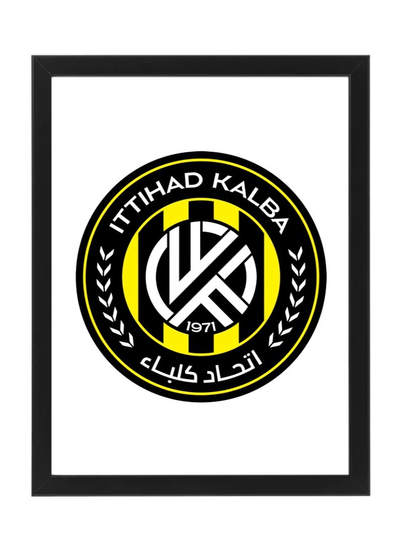 Boomah Accessories Ittihad Kalba FC, UAE Pro League , Soccer Gift , Poster with Frame 30x40cm 