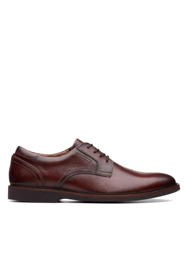 clarks Men's Malwood Lace Oxford, Brown Leather, 40 EU - Image 4