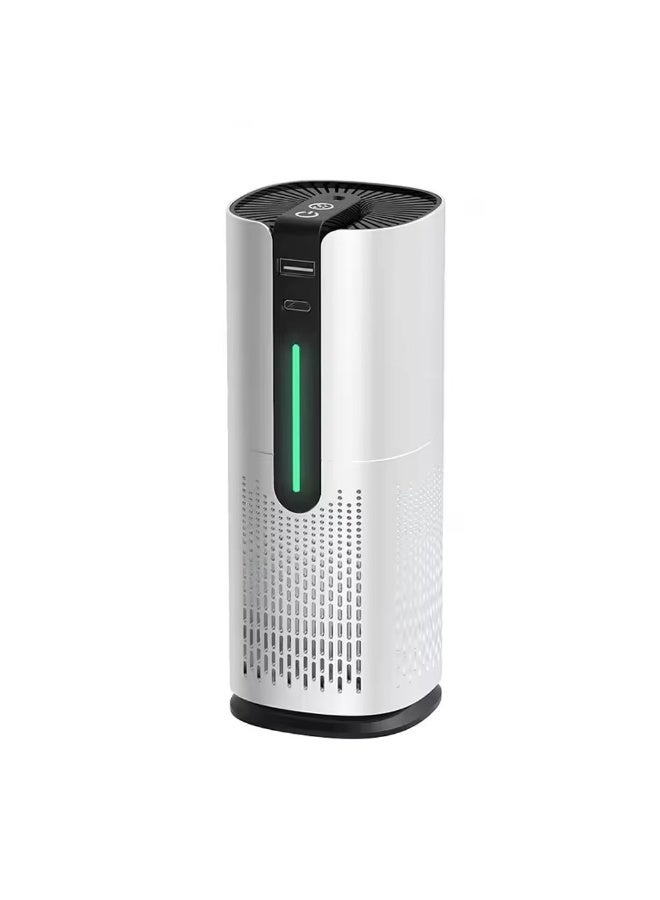 جهاز تنقية هواء محمول مزود بفلتر HEPA | يعمل بمنفذ USB | تشغيل هادئ | منقي هواء للمنزل والمكتب والسيارة | أبيض - Image 2