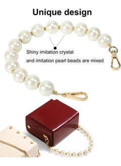Generic Purse Chain Strap with Crystal 12.7", 0.78" Large Elegant Bead Pearl Handbag Chain Charms Accessory for Women Handbag, Minaudiere, Clutch, Sturdy Pearl Purse Handles Replacement(Purse Handle B)  - Image 2