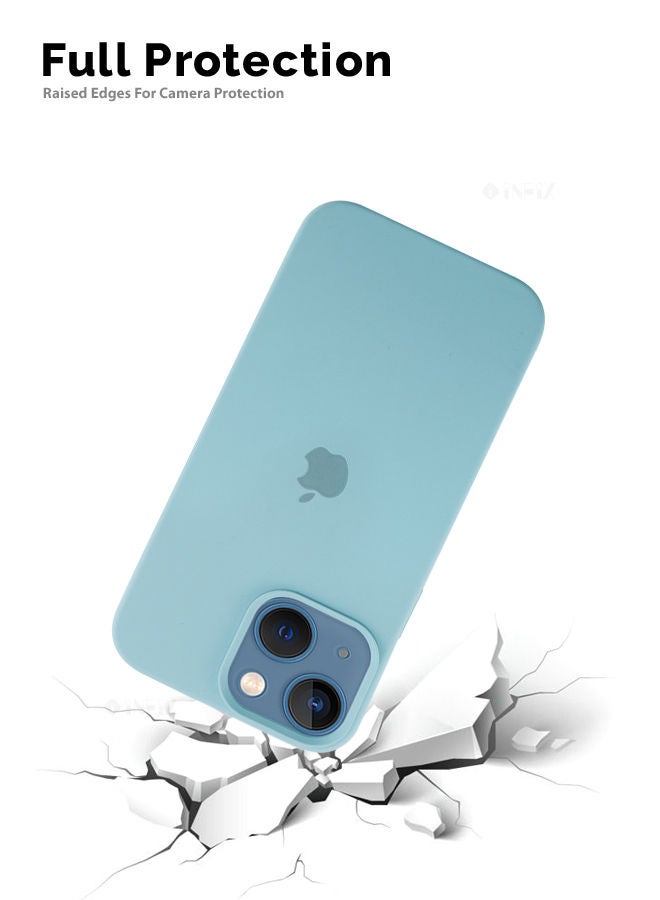 إينيكس غطاء حماية من السيليكون متوافق مع شعار لهاتف أبل آيفون 13 نعناعي - Image 4