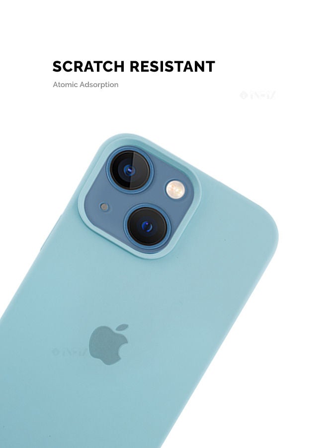 إينيكس غطاء حماية من السيليكون متوافق مع شعار لهاتف أبل آيفون 13 نعناعي - Image 3