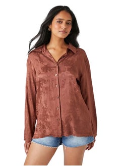 Floral Print Distressed Shirt