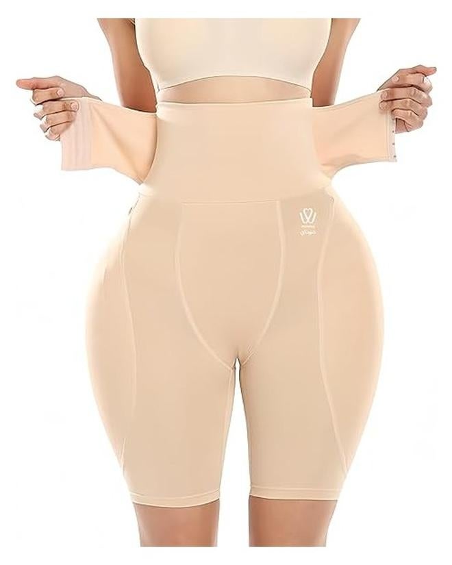 Showday High Waisted Shapewear for Women Womens Butt Lifter Padded Lace Panties Seamless Hip Enahncer Body Shaper Boyshort Underwear - Image 1