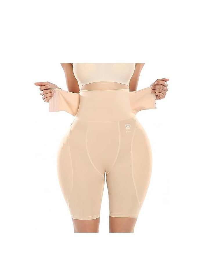 Showday Showday High Waisted Shapewear for Women Womens Butt Lifter Padded Lace Panties Seamless Hip Enahncer Body Shaper Boyshort Underwear - Image 1