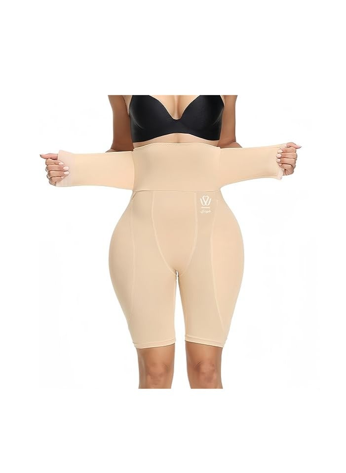 Showday Showday High Waisted Shapewear for Women Womens Butt Lifter Padded Lace Panties Seamless Hip Enahncer Body Shaper Boyshort Underwear - Image 2