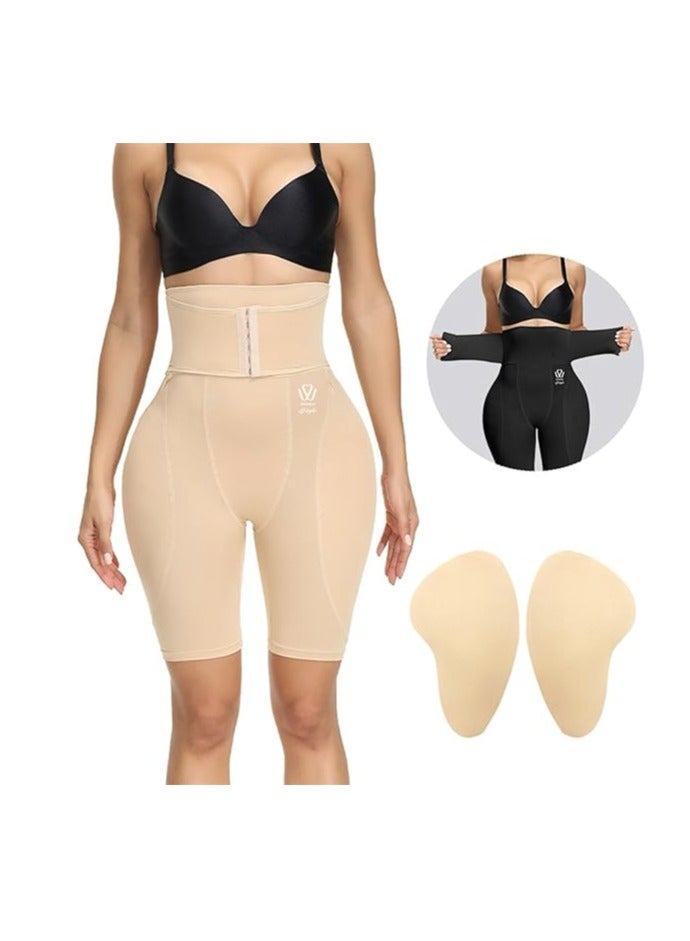 Showday Showday High Waisted Shapewear for Women Womens Butt Lifter Padded Lace Panties Seamless Hip Enahncer Body Shaper Boyshort Underwear - Image 4