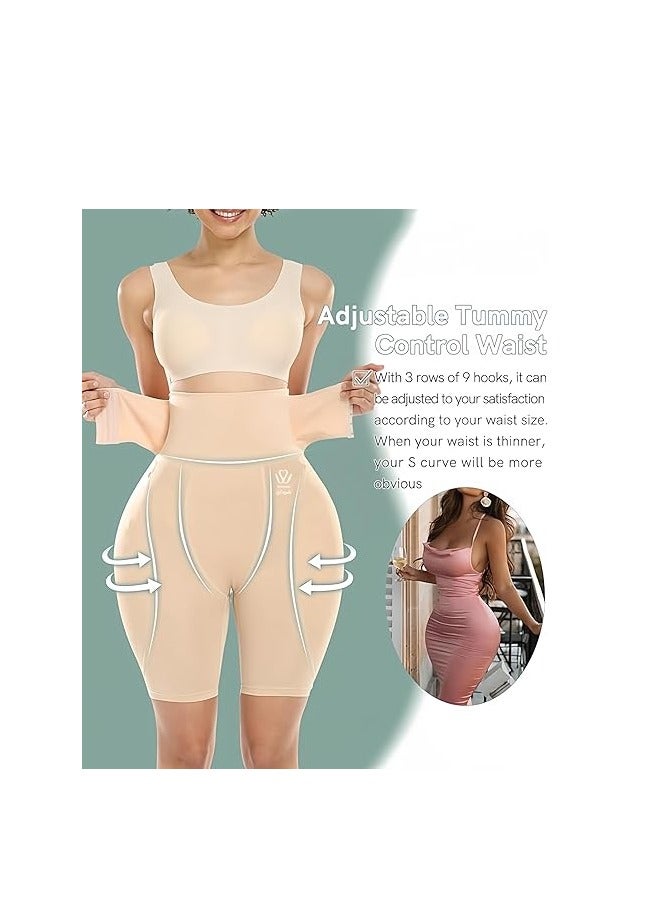 Showday Showday High Waisted Shapewear for Women Womens Butt Lifter Padded Lace Panties Seamless Hip Enahncer Body Shaper Boyshort Underwear - Image 5