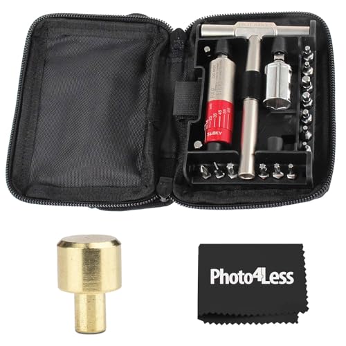 Fix It Sticks Tightening +/- 10% Accurate 15-65 inch-lbs All-In-One Torque Driver Tool Kit w/T-Way Wrench Bits Socket Adapters Bundle Brass Hammer Head Steel Insert Bit - Image 1