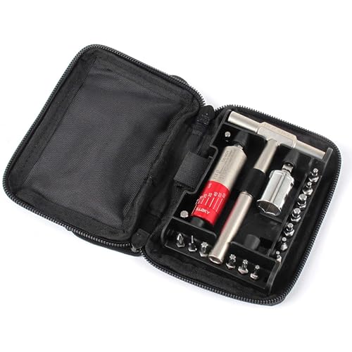 Fix It Sticks Tightening +/- 10% Accurate 15-65 inch-lbs All-In-One Torque Driver Tool Kit w/T-Way Wrench Bits Socket Adapters Bundle Brass Hammer Head Steel Insert Bit - Image 4