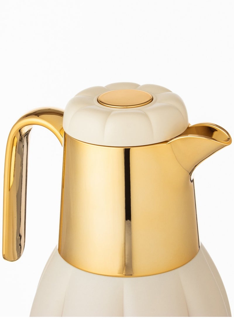 ريفان طقم ترامس للشاي والقهوة 2 قطعة اللون بيج ذهبي (0.5 ليتر + 1 ليتر ) - Image 2