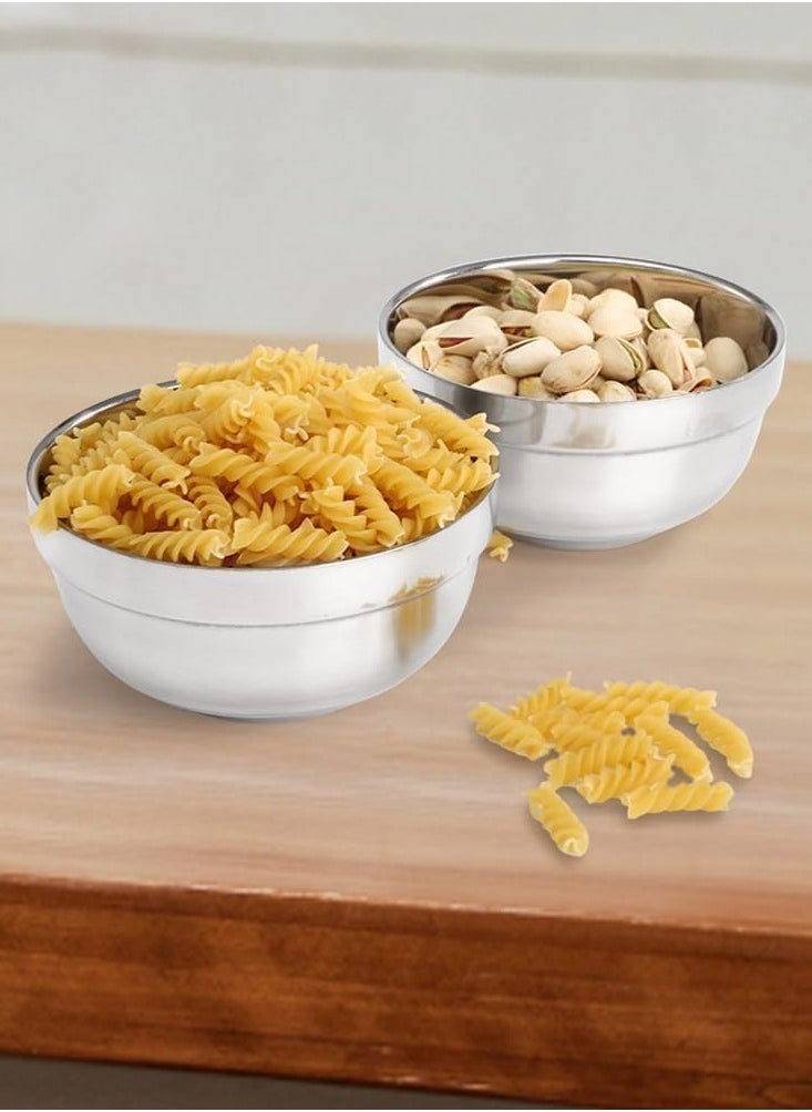 Bin Shihoun Abomar Co - Set of 10 double wall stainless steel bowls 11.5cm 200ml - Image 1