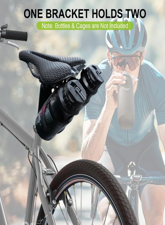 JINKEY Bike Saddle Water Bottle Holder Adapter,Dual Aluminium Alloy Bottle Mount Bracket for MTB Road Bicycle Saddle Rail Water Bottle Cage for Cycling - Image 2