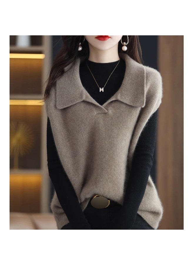 سترة كيت مريحة بدون أكمام بلون موحد بتصميم بسيط - Image 3