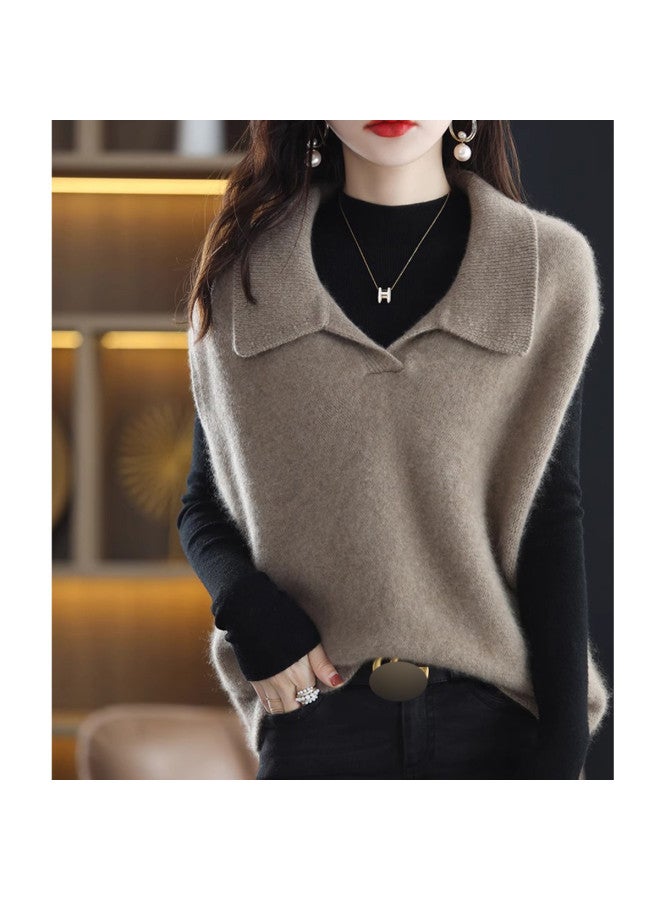 سترة كيت مريحة بدون أكمام بلون موحد بتصميم بسيط - Image 5