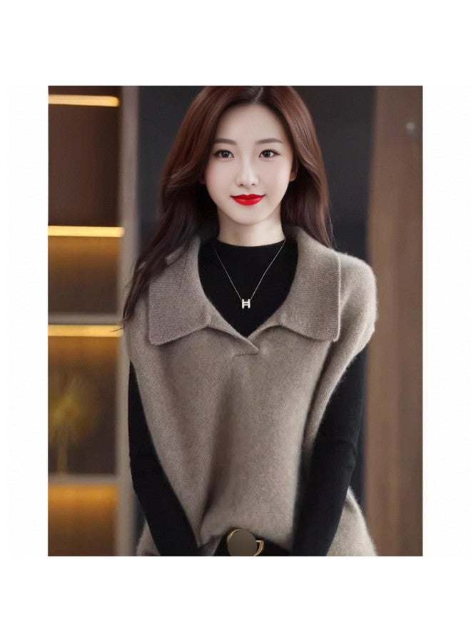 سترة كيت مريحة بدون أكمام بلون موحد بتصميم بسيط - Image 2