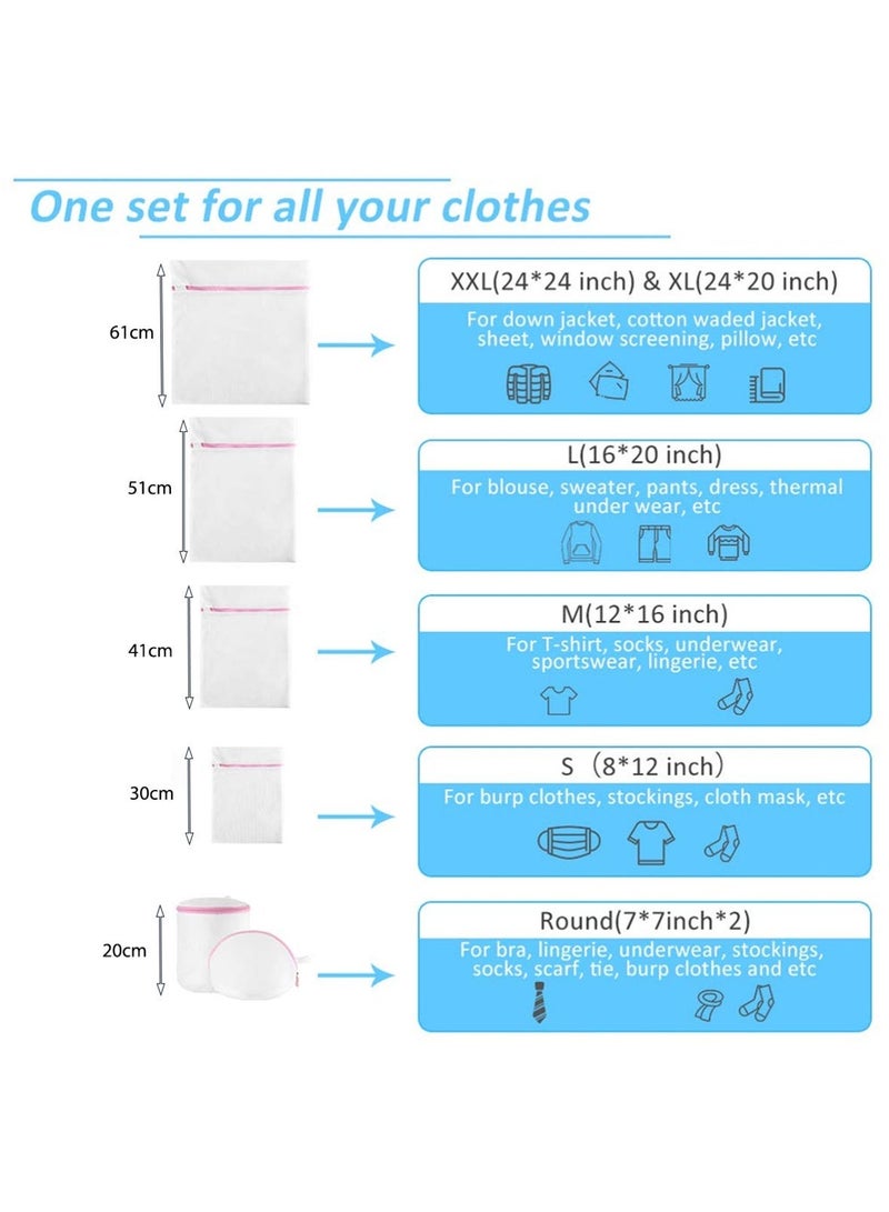 YOONISPRO 7Pcs Mesh Laundry Delicate Garments for Delicates with Premium Zipper, Travel Storage Organize Bag, Clothing Washing Bags for Laundry, Blouse, Fine Knitwear, Stocking,Form-Fitting Apparel,Family Use Compliant - Image 2