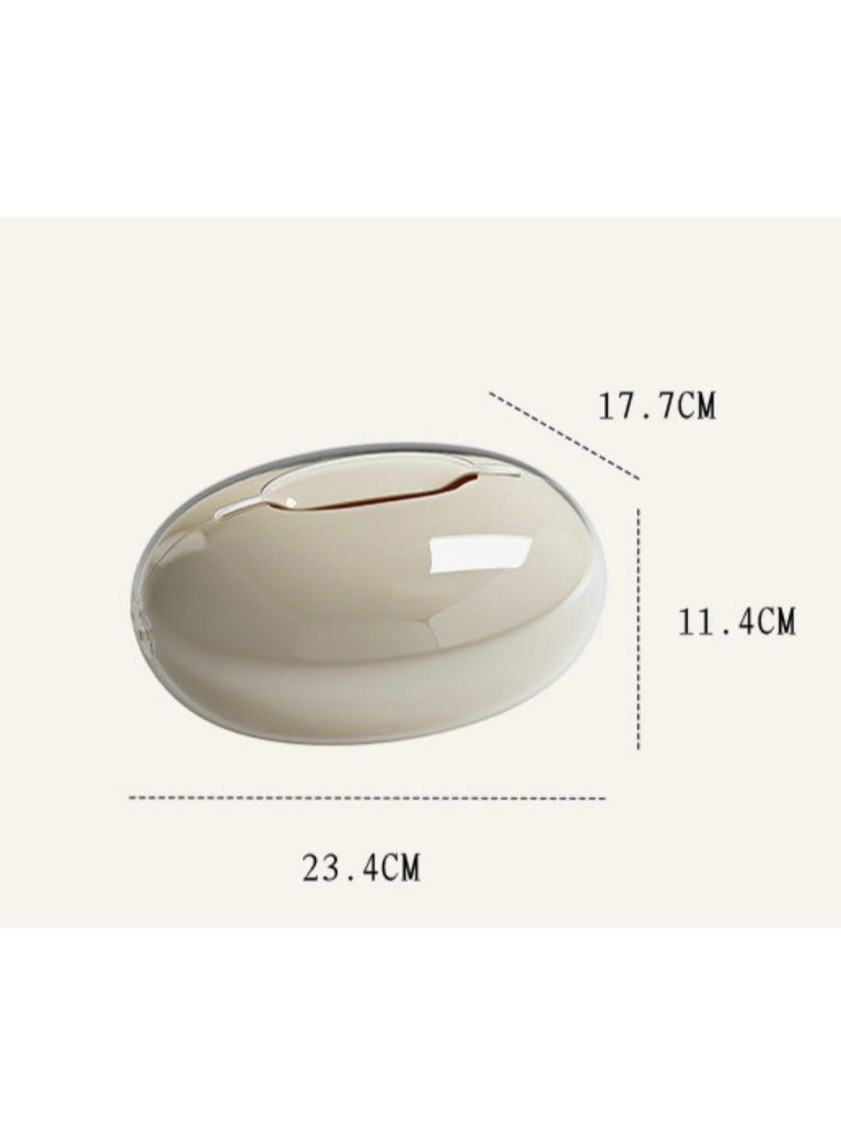 Napkin Holder Modern Square Tissue Box Cover Holder & Dispenser Tissue Box for Bathroom, Bedroom and Office (Creme White)  - Image 4